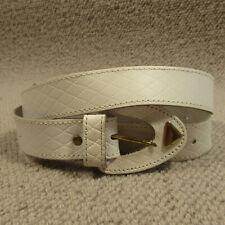 Leather belt white for sale  NELSON