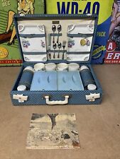 Blue Brexton 1960's vintage 4 piece picnic set  - Free Uk Posting for sale  Shipping to South Africa