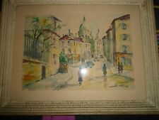 Aquarelle montmartre rue d'occasion  La Seyne-sur-Mer