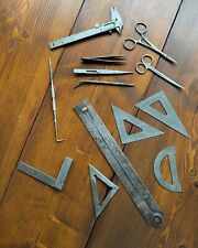 Job Lot Of Vintage Measuring, Marking Tools - Old Engineering Hand Tools for sale  Shipping to South Africa