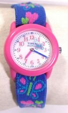 Reloj para niños Timex máquinas del tiempo mariposas y corazones correa azul rosa T89001 segunda mano  Embacar hacia Argentina