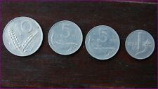Monete Repubblica Italiana 10 lire 1954 due 5 lire 1953 e 1955 1 lira 1952 usato  Battipaglia