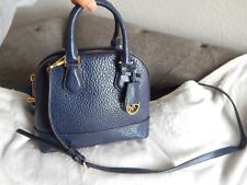 MINI SATCHEL MICHAEL KORS COURO AZUL SEIXO COM ALÇA LONGA comprar usado  Enviando para Brazil