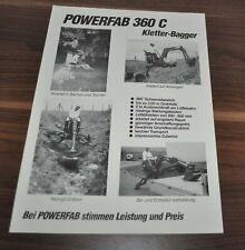 Powerfab 360 C Kompaktowa koparka Koparka Brochure Broszura Broszura na sprzedaż  PL