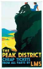 Vintage Peak District Bilhetes Baratos Arte Ferroviária Cartaz de Viagem A1/A2/A3/A4!! comprar usado  Enviando para Brazil