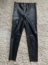 ZARA Black Leather Effect Leggings * 10-12 uk * for sale  WIRRAL