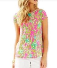 Used, Lilly Pulitzer Women's Betsey Southern Charm Flamingo Pink Floral Tee Sz XS for sale  Shipping to South Africa