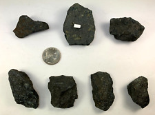 Lote de 7 piezas de muestra de cumberlandita minerales de roca volcánica cristales magnéticos segunda mano  Embacar hacia Argentina