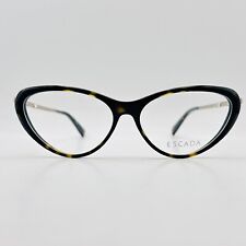 Óculos ESCADA Feminino Angular Marrom Dourado Cateye Strass Mod. VESA94S Novo comprar usado  Enviando para Brazil