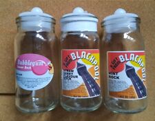 3 Retro Sweet Glass Jars with  Plastic Lids , used for sale  Shipping to South Africa