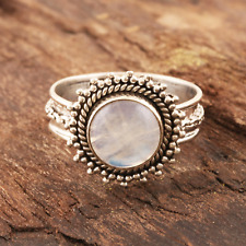 Moonstone Gemstone Ring 925 Sterling Silver Handmade Jewelry Gift For Her AM-184 for sale  Shipping to South Africa