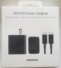 GENUINE Black Samsung 45W PD USB-C Super Fast Power Adapter WITH USB-C CABLE, used for sale  Shipping to South Africa