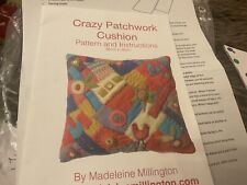 Crazy patchwork cushion for sale  LEATHERHEAD