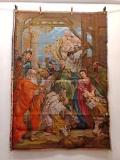 Vintage Fabulous French Or Belgium Pictorial Decorative Wall Hanging Tapestry for sale  Shipping to South Africa