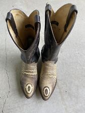 Used, J chisholm handcrafted cowboy boots with ostrich skin. US size 8.5 for sale  Bradenton