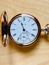 2A418 Antique Elgin doublé, full hunter pocket watch for sale  Shipping to South Africa