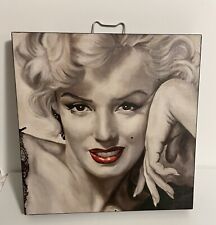 Marilyn Monroe Black White Red Lips Beauty Vintage Decorative Art Canvas 17x17", used for sale  Shipping to South Africa