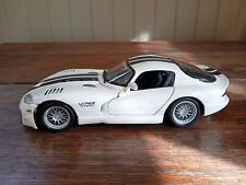 Used, Maisto Dodge Viper GTSR / GT2 1:18 White with blue racing stripes for sale  Shipping to South Africa