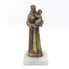 Estátua Vintage 7,5" Santo Antônio Figura Metal Jesus Santo Igreja Religiosa, usado comprar usado  Enviando para Brazil