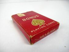 Vintage Bonus Poker Playing Card Deck Made In USA Collectible Genuine Rare "F for sale  Shipping to South Africa