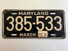 1953 maryland license for sale  Poughkeepsie