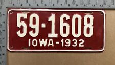 1932 iowa license for sale  Milton Mills