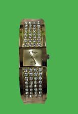 Relógio elegante feminino L'orologio quartzo analógico genuíno tom dourado pedras do Reno  comprar usado  Enviando para Brazil