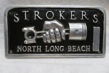 Rare! Vintage 1950 60s " STROKERS " NORTH LONG BEACH Hot Rod Car Club Plaque  for sale  Silver Lake