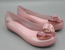 Mini Melissa Barbie Pink Jelly Flats Size 1 Girls Shoes for sale  Shipping to South Africa