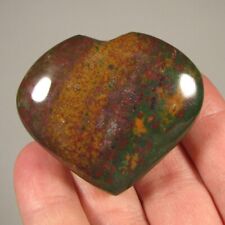 Pedra preciosa polida heliotrópica coração 2,1" BLOODSTONE - Índia comprar usado  Enviando para Brazil