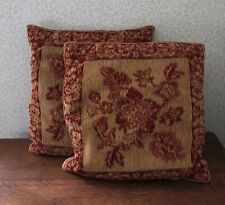 Pair of Vintage Floral Tapestry Scatter Cushions Romantic French Decor for sale  Shipping to South Africa