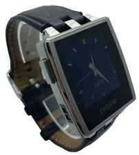 Smartwatch Pebble pulseira de couro preto aço inoxidável comprar usado  Enviando para Brazil
