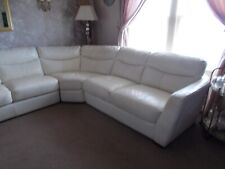 White leather corner for sale  THORNHILL