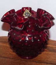 vase ruffled glass red for sale  Chelsea