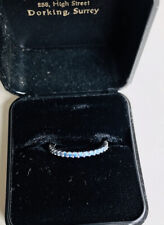 Lindo anel de strass azul da Swarovski Silvertoned tamanho K/L   comprar usado  Enviando para Brazil