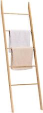 Navaris Towel Ladder Wooden Bamboo Ladde 5 Rungs  for sale  Shipping to South Africa