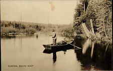 Barco de pesca South Inlet New York NY lago Raquette? Cartão postal foto real c1910 comprar usado  Enviando para Brazil