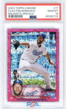 Clayton Kershaw 2023 Topps Chrome Magenta Speckle /350 #77 Dodgers PSA 10 for sale  Shipping to South Africa