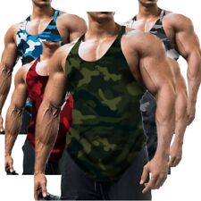 Homens Academia Treino Regata Stringer Musculação Muscle Colete Camuflagem Sem Mangas comprar usado  Enviando para Brazil