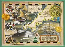 Interesting postcard map for sale  LYMINGTON
