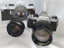 Asahi Pentax cámara de película de MX con dos lentes 50mm y 135mm Leer descripción Retro segunda mano  Embacar hacia Spain