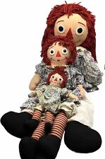 Lote de bonecas colecionáveis vintage grande 47” feitas à mão tecido/tecido Raggedy Ann comprar usado  Enviando para Brazil