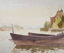 Original watercolour thames for sale  WIRRAL