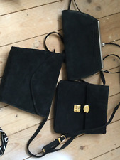 Black suede bags for sale  CHESTERFIELD