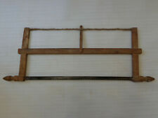 Antique Turning Saw Vtg Hand Bow Bucksaw Iron Blade Wooden Frame Swede Finn Tool for sale  Shipping to Canada