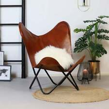 Usado, Cadeira de couro real Borboleta Relax Cadeira Sleeper Assento somente capa e armação dobrável comprar usado  Enviando para Brazil