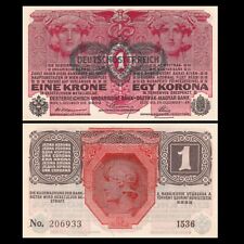 [Europa] Austria 1 corona, 1916, P-49, billetes, unc segunda mano  Embacar hacia Mexico
