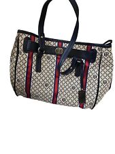 Bolsa de mão TOMMY Hilfiger feminina Jaden satchel crossover bege vermelho marinho, usado comprar usado  Enviando para Brazil