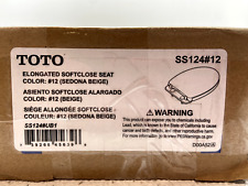 Asiento de inodoro alargado sin golpes TOTO SS124#12 SoftClose, beige Sedona segunda mano  Embacar hacia Mexico