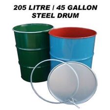 205L 45 GALLON SHIPPING DRUM SHIPPING BARREL, OIL DRUM CONTAINER BIN, STEEL DRUM, used for sale  Shipping to South Africa